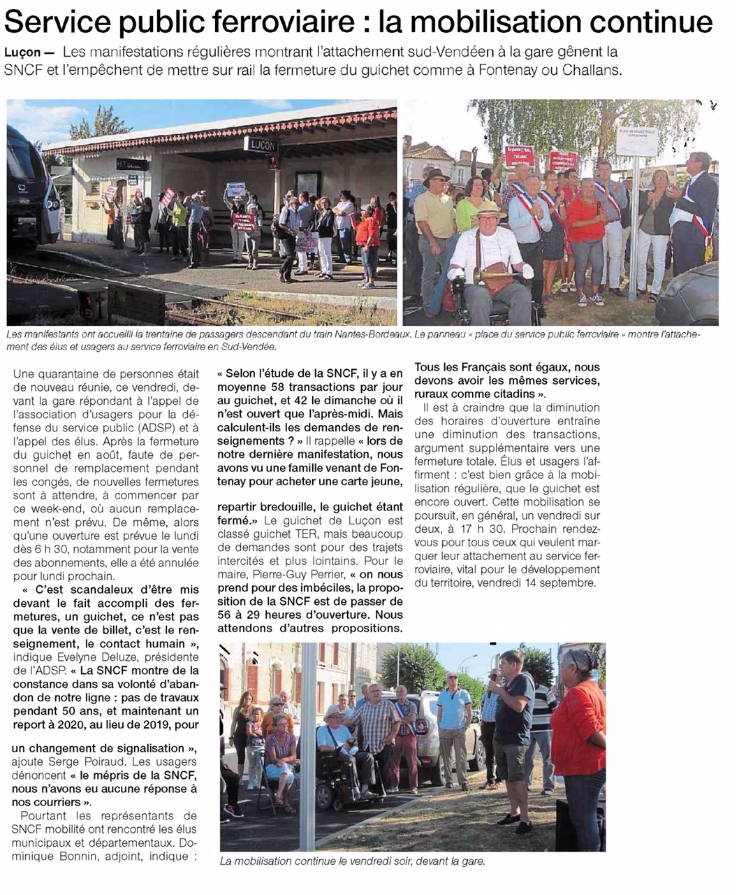 Service public ferroviaire : La mobilisation continue