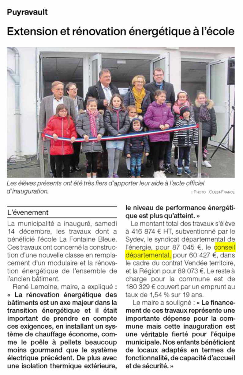 Extension et rénovation énergétique à l’école