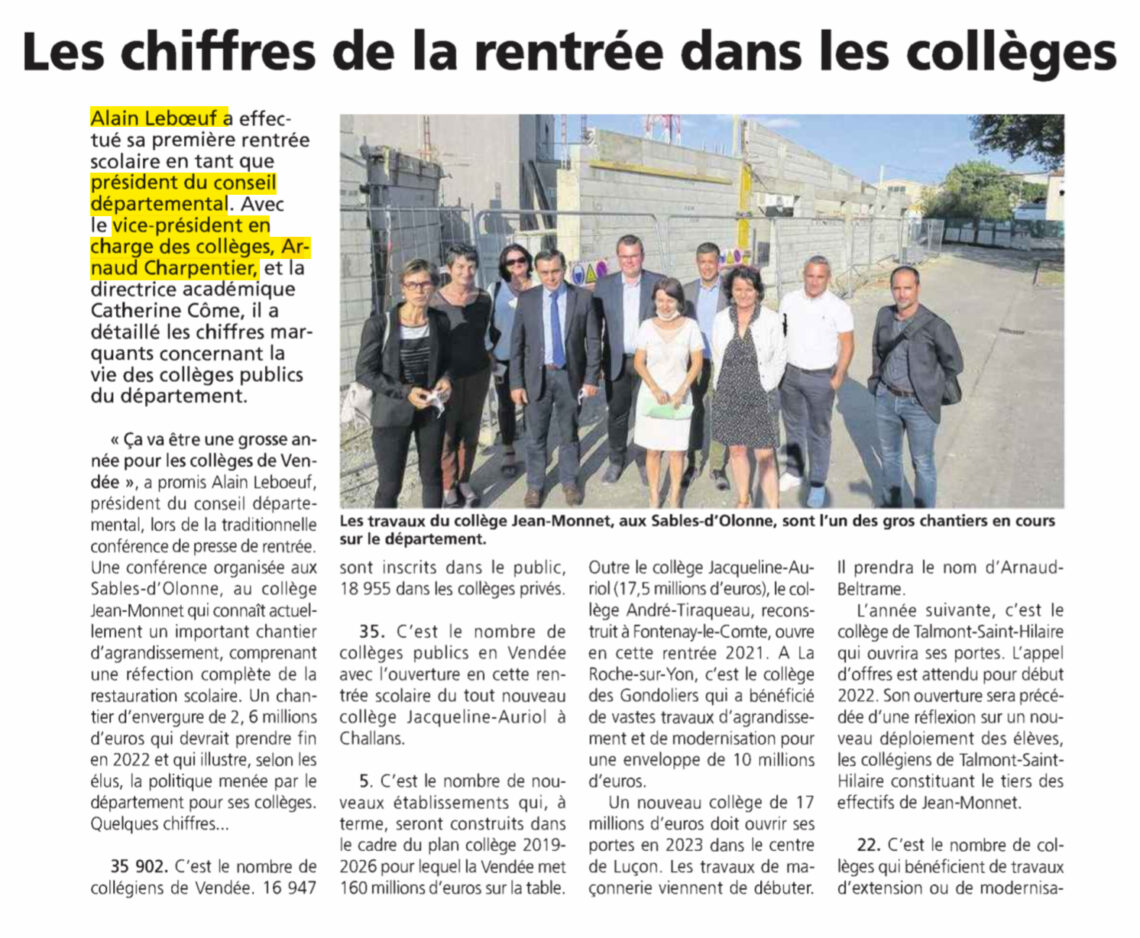 Les chiffres de la rentrée des collèges